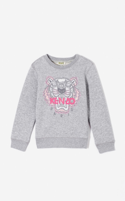 Kenzo Kids Tiger Sweatshirt Misty Grey